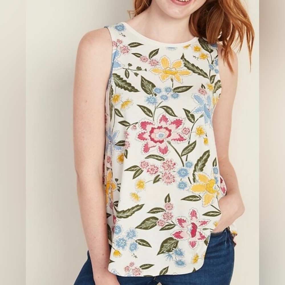 Old Navy Luxe Sleeveless Floral Top size xl